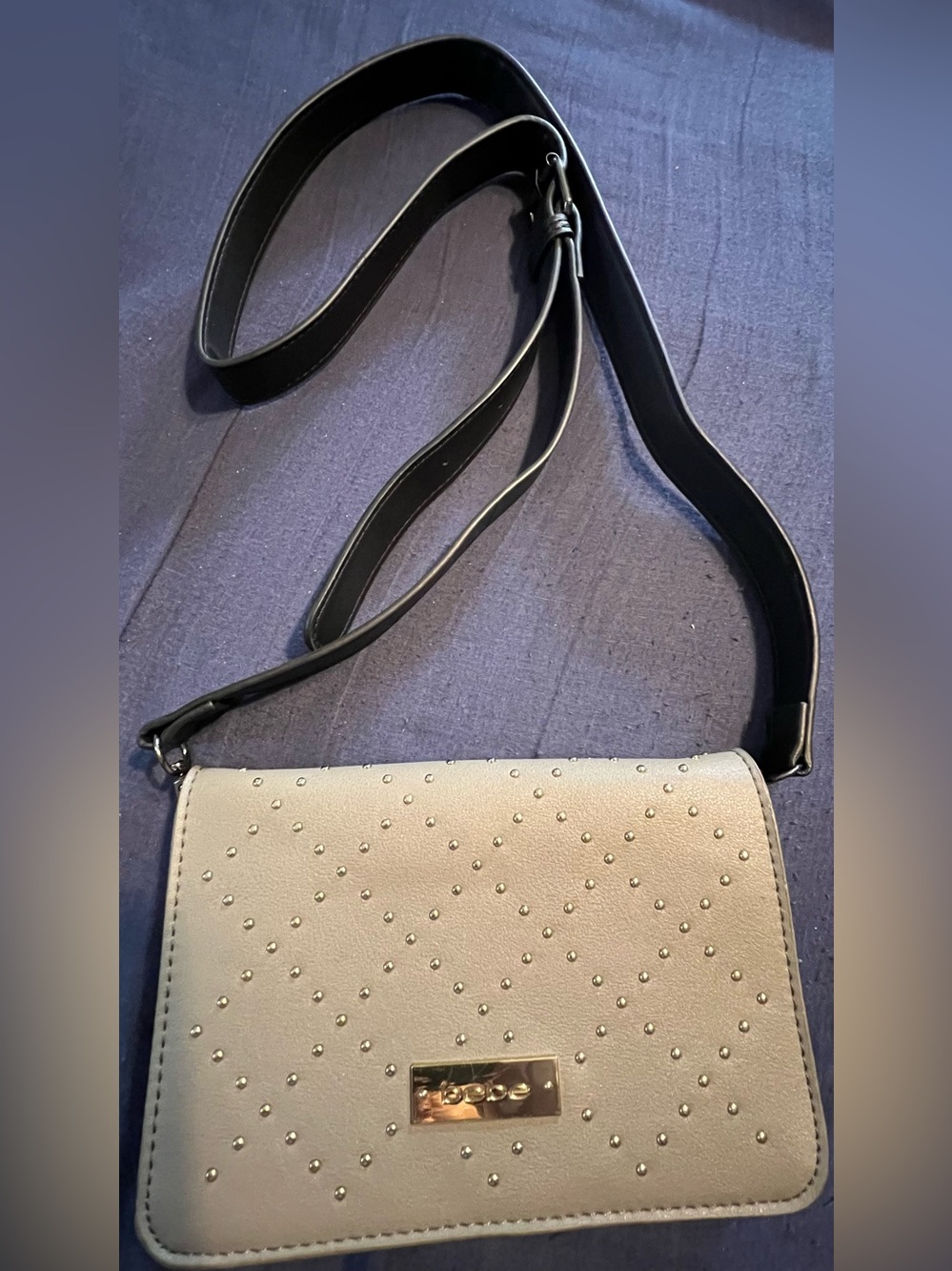 bebe Gray Studded Crossbody with Black Strap - Picture 8 of 9